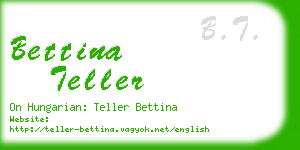 bettina teller business card